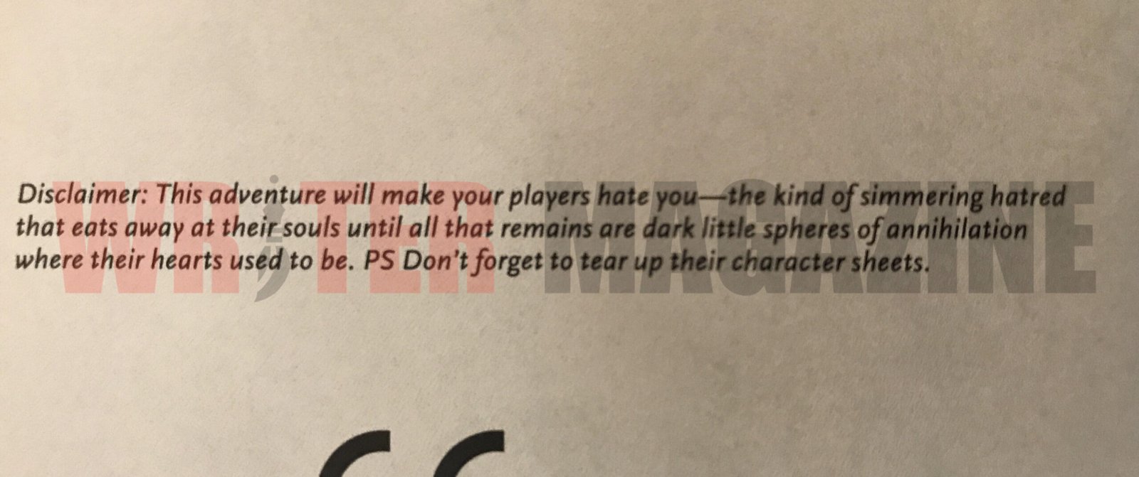 Tomb of Annihilation Disclaimer